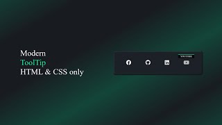 How to create a modern ToolTip using HTML and CSS only