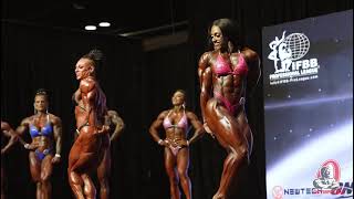 Ms Women’s Bodybuilding Top 2 comparison at Prejudging