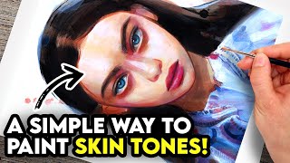 How to mix SKIN TONES with Acrylics! 🎨