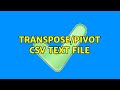 Unix & Linux: transpose/pivot csv text file (2 Solutions!!)