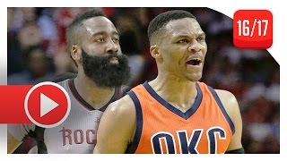 James Harden vs Russell Westbrook MVP Duel Highlights (2017.03.26) Rockets vs Thunder - EPIC!