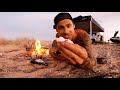 solo camping isolating on the beach with no food living from the ocean ep 200