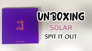 MAMAMOO SOLAR SPIT IT OUT 1st Single Solo Album Unboxing