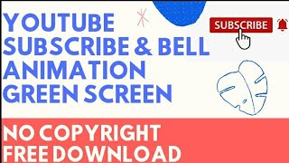[No Copyrights] Free download | Youtube Subscribe and bell notification button green screen