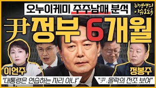 [최경영의 이슈오도독_141회] 윤 정부 6개월, 여전히 검사적 세계관 속? - 정봉주 민주당 교육연수원장, 이언주 전 의원｜KBS 221110 방송