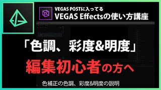 VEGAS Effectsの使い方「色調、彩度\u0026明度」#67