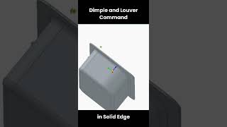 Dimple and Louver Command in Solid Edge | Sheet Metal Tutorial