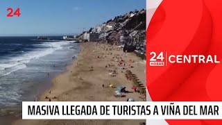 Masiva llegada de turistas argentinos a Viña del Mar | 24 Horas TVN Chile