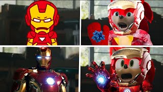Sonic The Hedgehog Movie - Iron Man Superheroes Uh Meow All Designs Compilation
