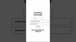 💰 Build a Currency Converter in 60 SECONDS with JavaScript! 🤯 #javascript #shorts
