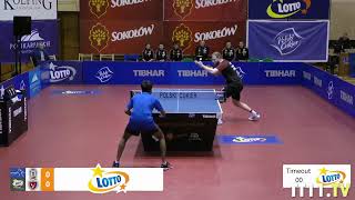 Sathiyan Gnanasekaran vs Pavel Sirucek   Playoffs Lotto Polish Superliga 2021 2022