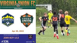 ECNL 09 Boy U13 VA Union vs Skyline 20220430