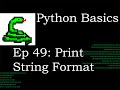 Python Basics Print String Format