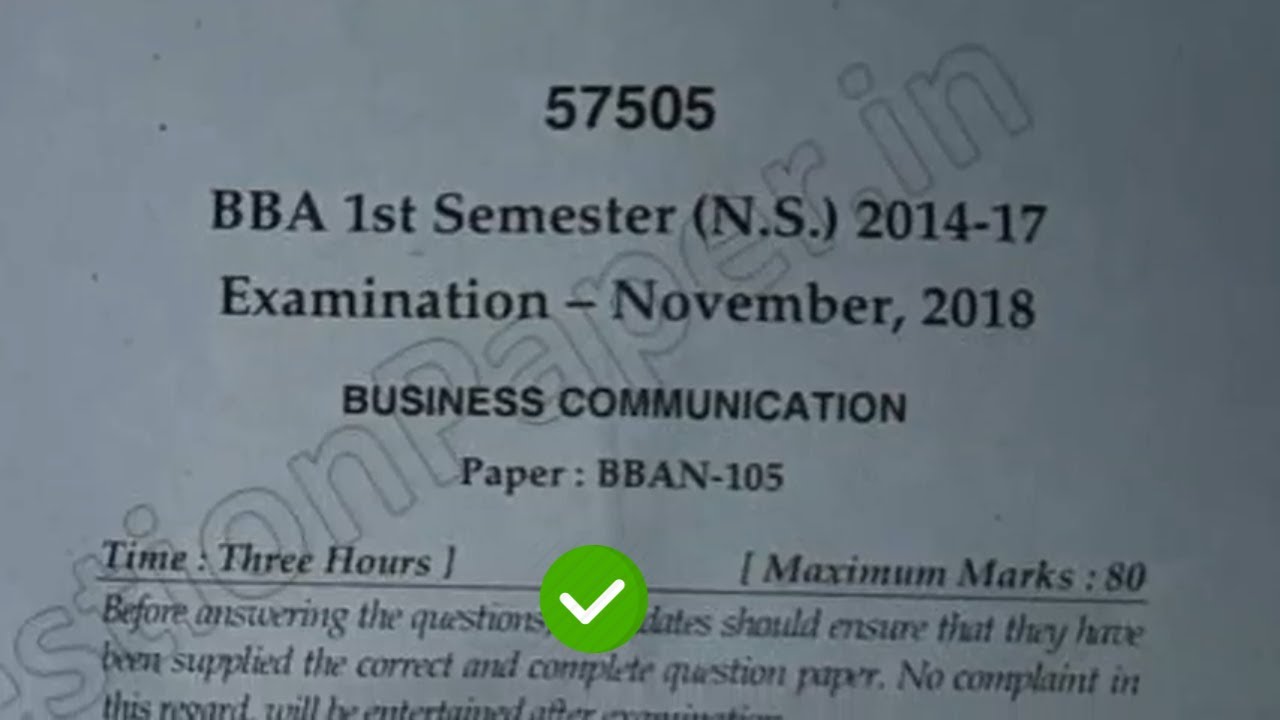 2018 Mdu Bba 1st Sem Business Communication Question Paper 2018 Mdu Bba 1st Sem Business Communication Question Paper