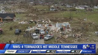 NWS: Four tornadoes hit Middle Tennessee, preliminary survey finds