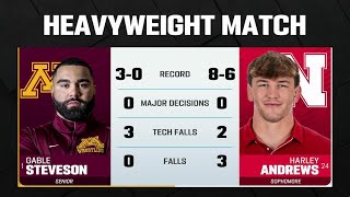 HWT: Minnesota's Gable Steveson vs Nebraska's Harley Andrews | Big Ten Wrestling | 01/11/2025