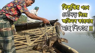 বাংলাদেশে ভোঁদড় দিয়ে মাছ শিকার | FISHING WITH ANIMALS