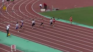 20180609北九州市中学陸上各区大会 中1女子100m決勝（八幡東）