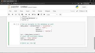 Connect MySql database using python and change to pandas dataframe