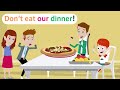 Don't eat our dinner, Lucas and Peter - Comedy Animation English Story - Lucas English