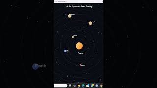 Solar System in Java Swing 🌞 | Planet Orbit Animation #shorts