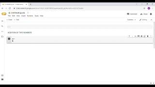 How to add two numbers in Google Colab