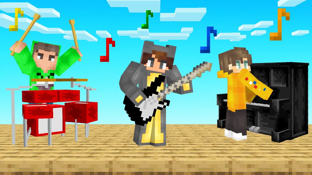 We Started A MUSICAL BAND In Minecraft! - YouTube