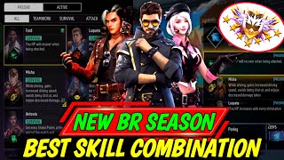 NEW BR RANK SEASON || NEW CHARACTER COMBINATION || New best character combination for new season !!!