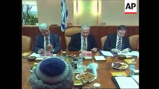 Israel/Gaza - Security tight as cabinet meets