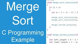 Merge Sort | C Programming Example