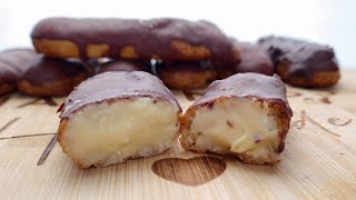 Keto Chocolate Eclairs With Keto Custard Filling - The BEST Low Carb Gluten Free Keto Dessert!