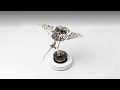 mechanical mobula manta ray with lights and stand