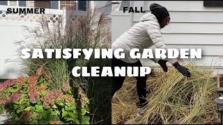 SATISFYING GARDEN CLEANUP 2020/ 12 DAYS OF CHRISTMAS/ DAY 11/ HYDRANGEA \u0026 ORNAMENTAL GRASS CLEANUP