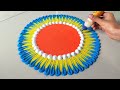 Top Multi-Coloured Festivals Rangoli-सावन सोमवार शिवलिंग रंगोली | Satisfying Rangoli by Radhika