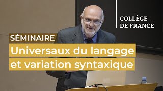 Universaux du langage et variation syntaxique (11) - Luigi Rizzi (2022-2023)