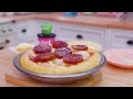 So Yummy Amazing Miniature Pepperoni Pizza Cooking at Mini Kitchen 🍕 Fast Food Recipe