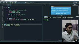 L8 | Python OOP | Constructor | Instance variable & method | __dict__ | dir() | Example-4 | Bangla