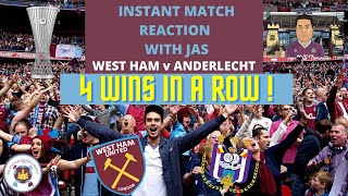 WEST HAM 2-1 ANDERLECHT / 4 WINS IN A ROW !! @westhamunited @Rsca #COYI #WHUFC
