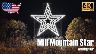 🇺🇸 Walking Tour - the Mill Mountain Star, Roanoke, VA - #MWG [4K]