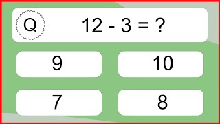 20 Subtraction Quiz Exercises for Kids: Numbers Up to 20