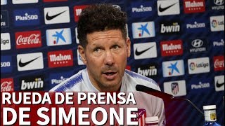 Atlético de Madrid - Espanyol | Rueda de prensa de Simeone | Diario AS
