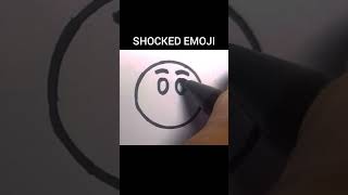 drawing shocked emoji simple #howtodraw #drawing #shorts #emoji