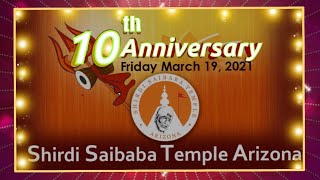 SSTAZ - 10th Anniversary celebrations | March 19th, 2021 |Shirdi SaiBaba Temple celebrating 10 Years