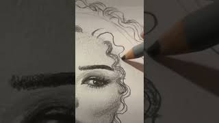 How to draw curly hair without drawing curls #drawingtutorial #drawinghacks #curlyhair #hairdrawing