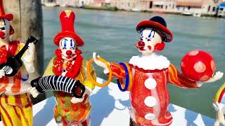 Realistic clown sculpture - Original Murano Glass handmade in Venice Italy