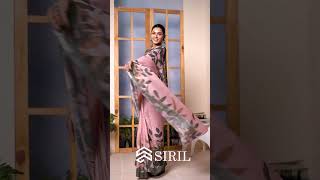 SIRIL Ready to Wear Printed Daily Wear Cotton Blend Saree  (Pink, Multicolor)