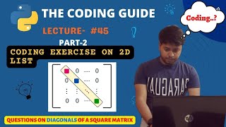 Diagonal Traversal of a Matrix in Python | Solved with Code | Python Tutorials For Beginners