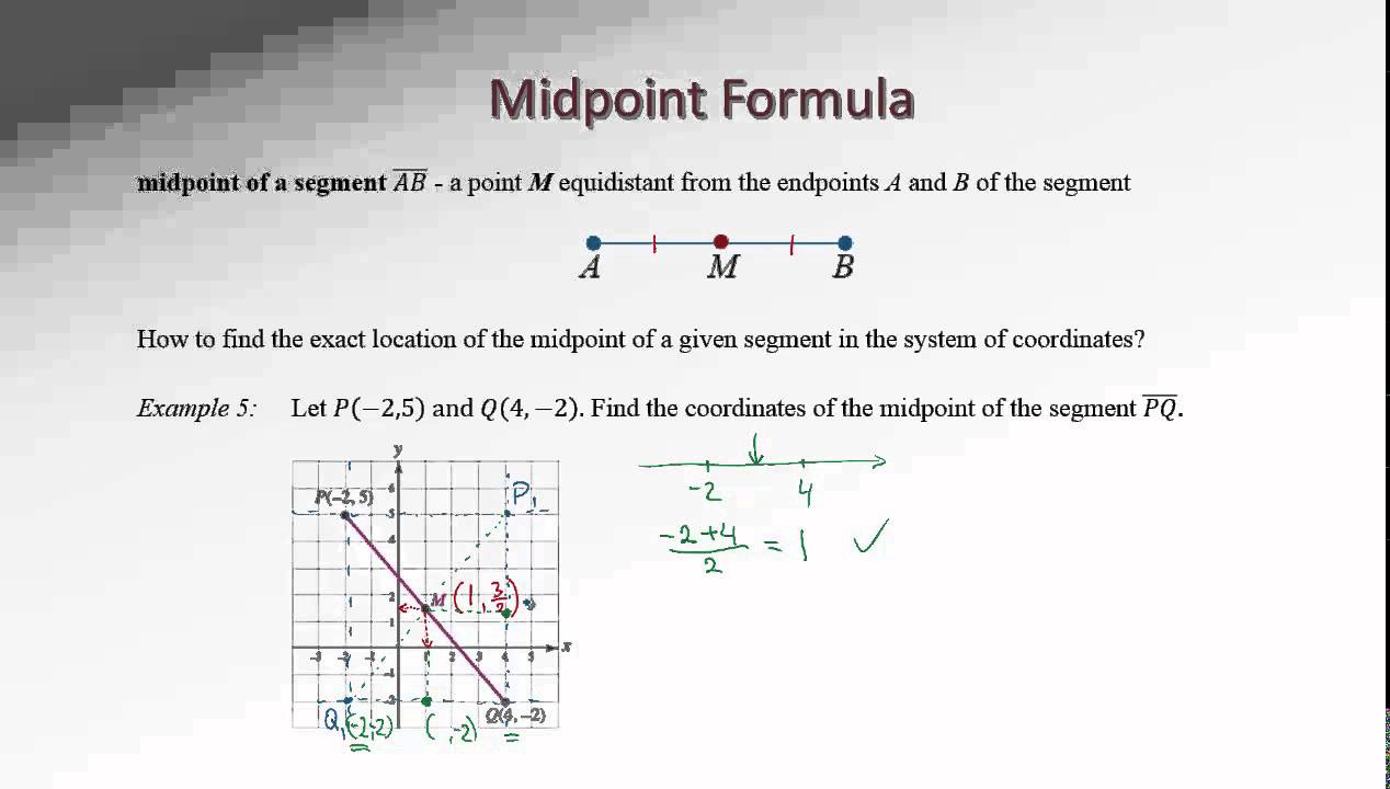 3.1b Midpoint Formula - YouTube