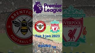 Brentford VS Liverpool The Premier League Tue 3 Jan 2023Gtech Community Stadium, Brentford