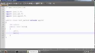Applet Init Method In Java Tamil